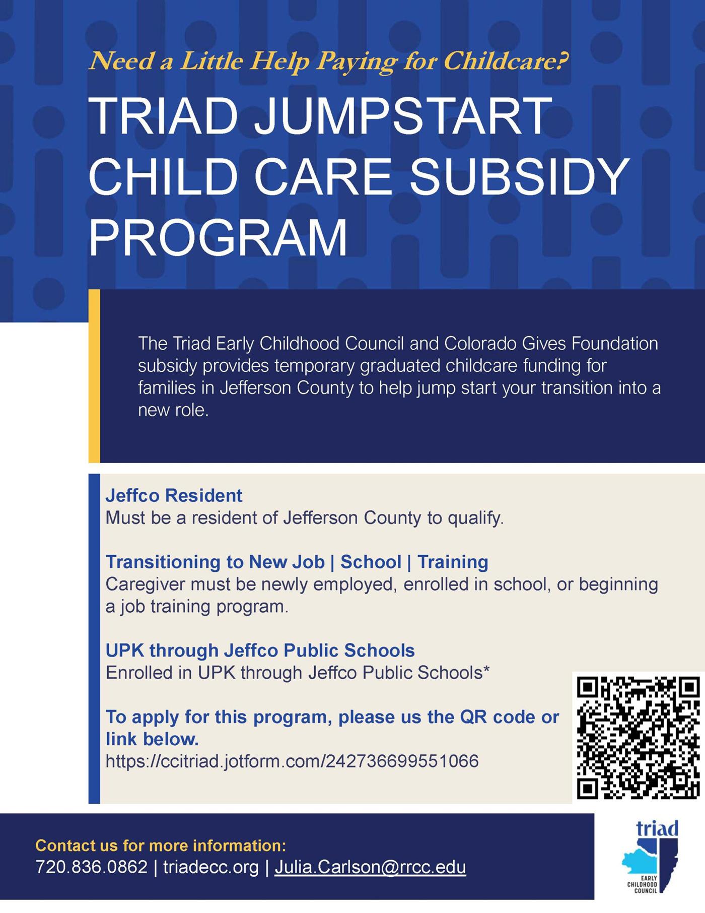 Jump Start Subsidy Flyer